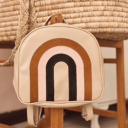 کوله پشتی چرم بچه گانه طرح رنگین کمان